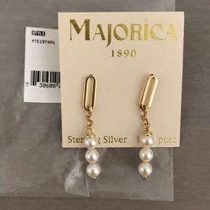 Majorica pearl drop earrings